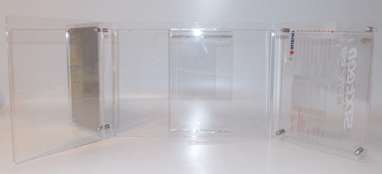 SUZUKI SIXTEEN 125 150 DEALER SHOWROOM DISPLAY CLEAR PLEXIGAS H35" WITH POCKET - MotoRaider