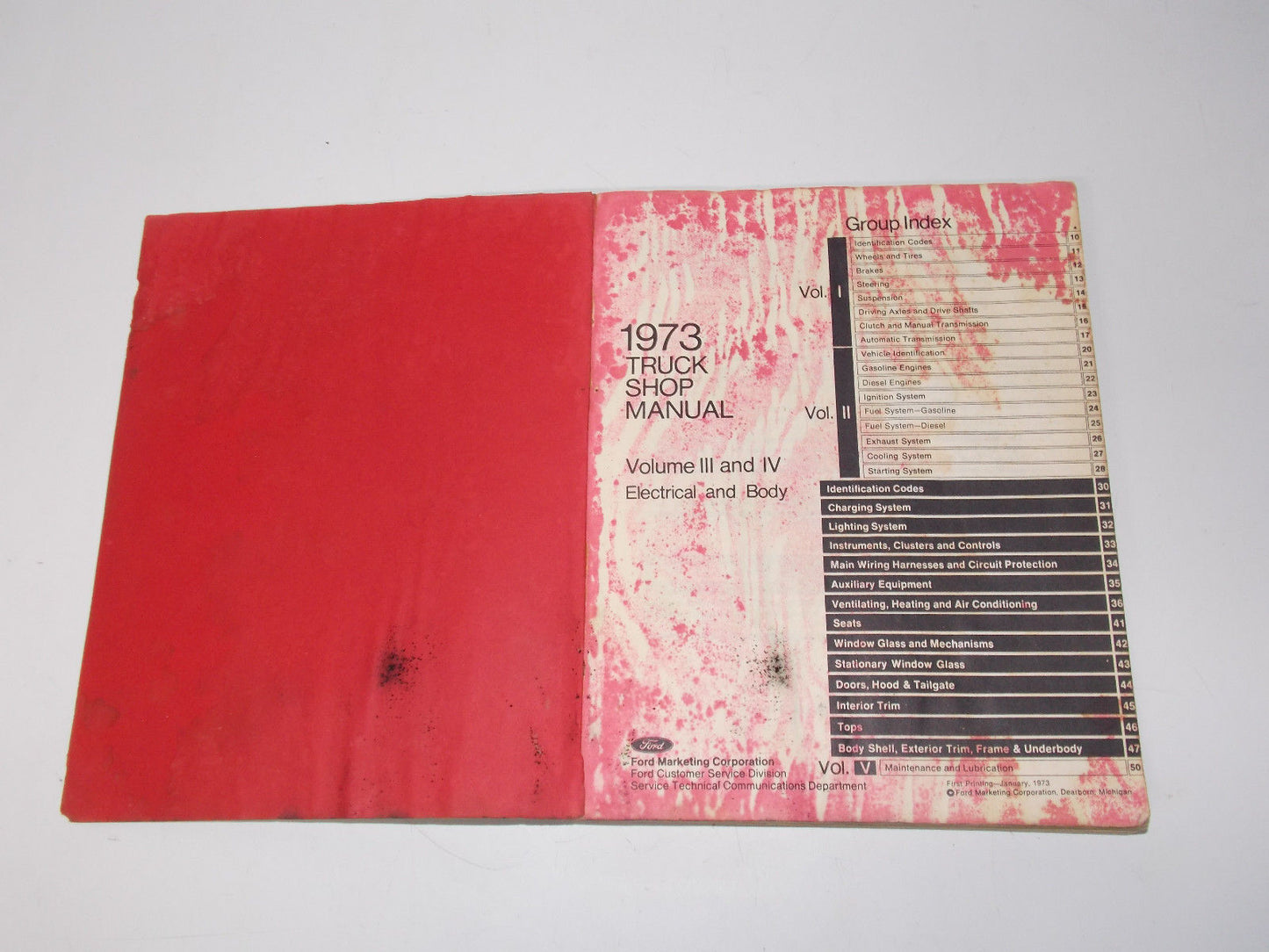 1973 FORD TRUCK WORKSHOP BOOK MANUAL ELECTRICAL BODY F50 ECONOLINE PICKUP E300 - MotoRaider