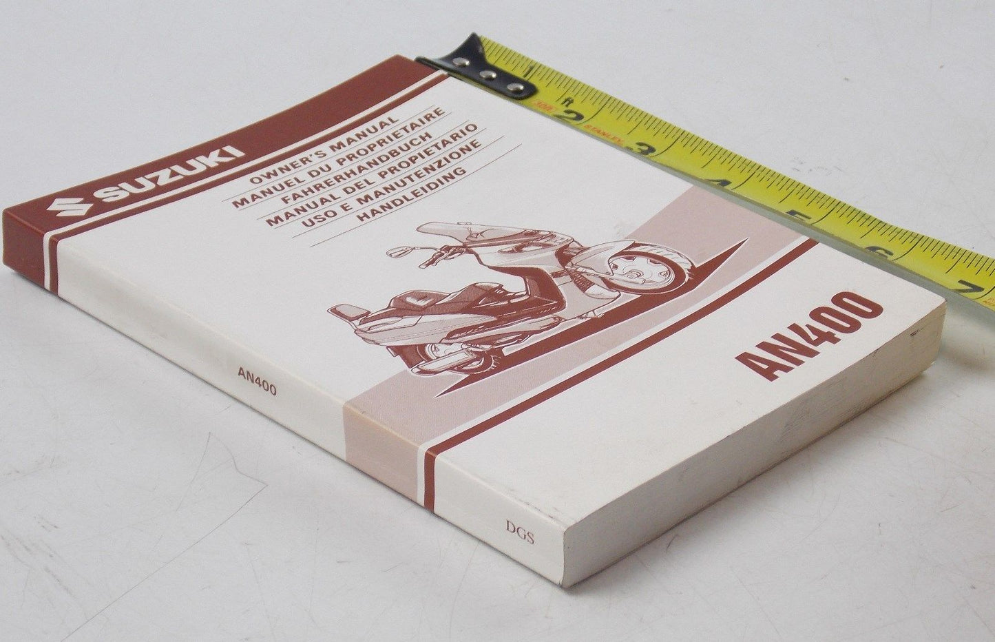 NEW SUZUKI 1998 OWNER'S MANUAL BOOK AN400 99011-15F50-DGS - MotoRaider