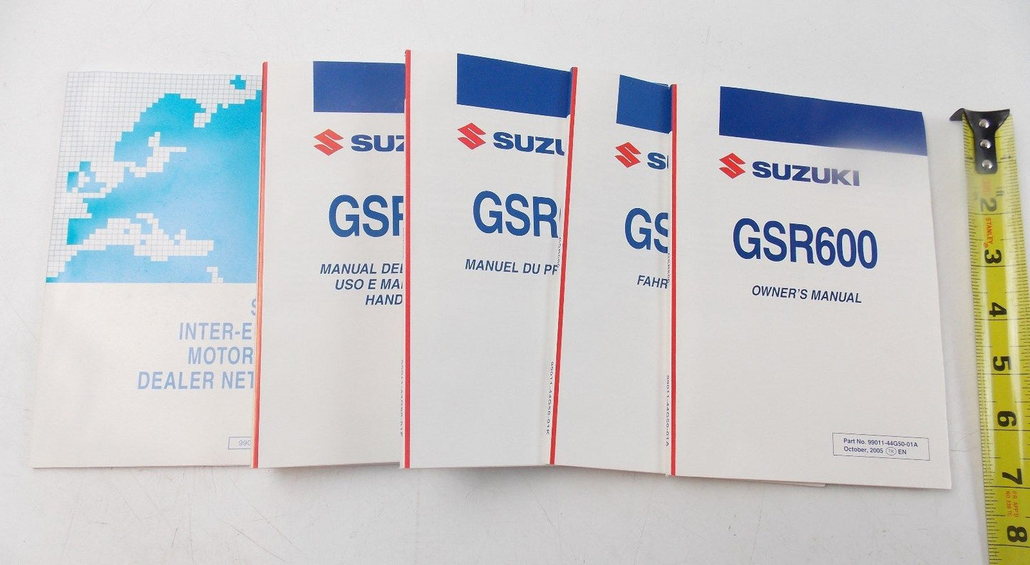 NEW SUZUKI 2005 SET OF OWNER'S MANUAL BOOK GSR600 99011-44G50-01A - MotoRaider