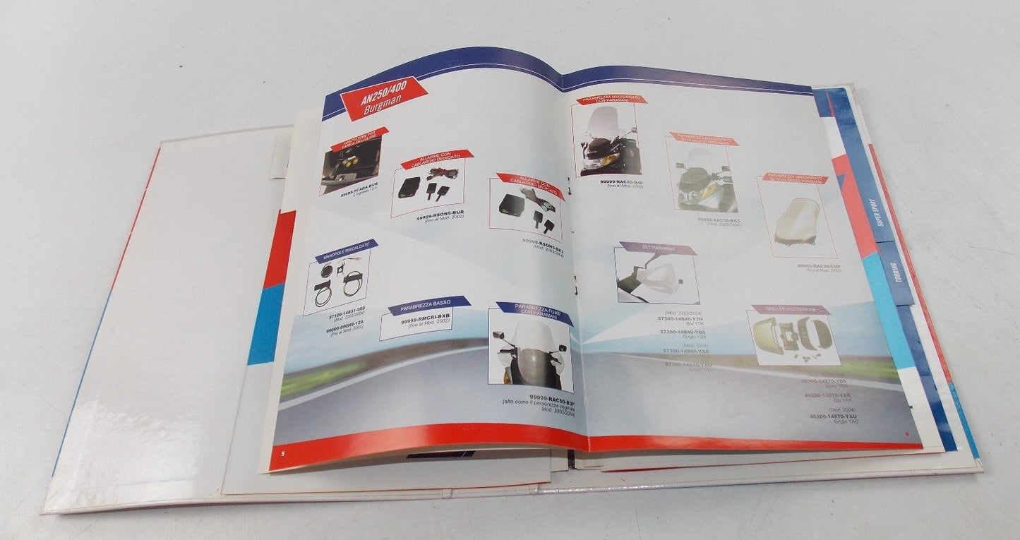NEW SUZUKI 1990'S DEALER'S ASSESSORI BINDER ITALIAN 99999-DOSSI-004 - MotoRaider