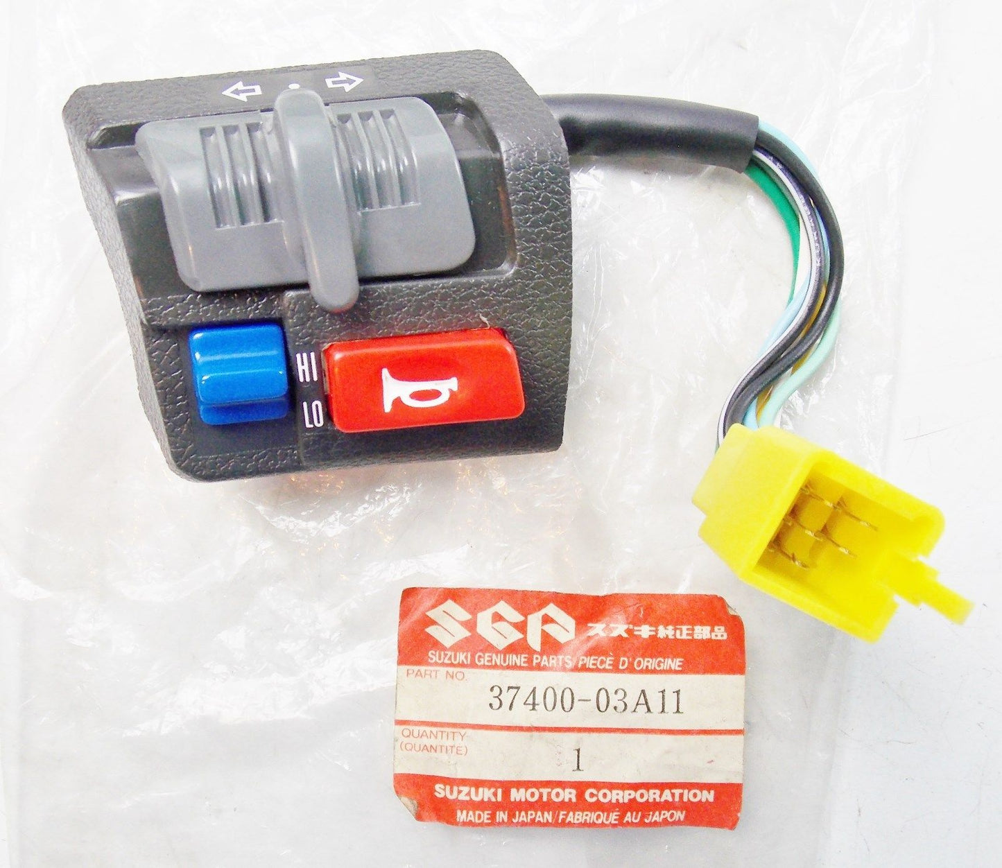 NOS SUZUKI 1985 1991 LEFT HANDLEBAR SWITCH ASSY CP50 37400-03A11 - MotoRaider