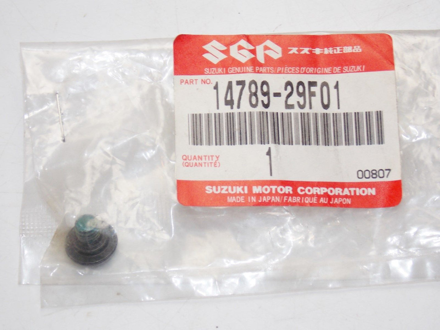NOS SUZUKI 2000-2015 MUFFLER COVER SCREW DR-Z400 JR50   14789-29F01 - MotoRaider
