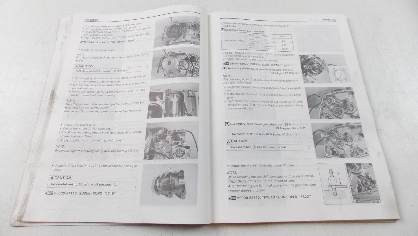 NOS SUZUKI JANUARY 1995 SERVICE MANUAL VS600GL 99500-35050-01E - MotoRaider