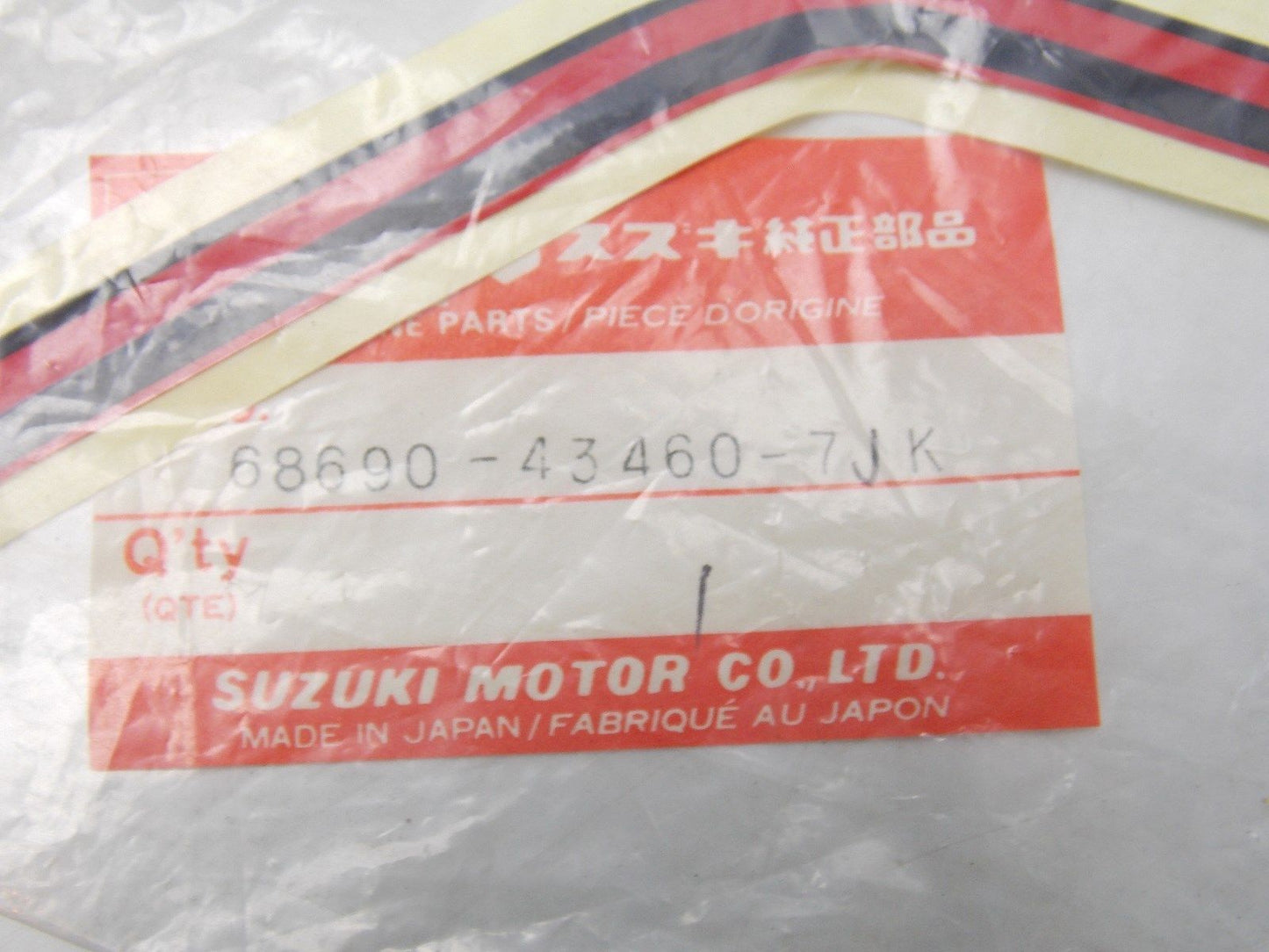 NOS SUZUKI 1985 1986 1987 DECAL STICKER EMBLEM GRAPHIC GSX550 68690-43460-7JK - MotoRaider