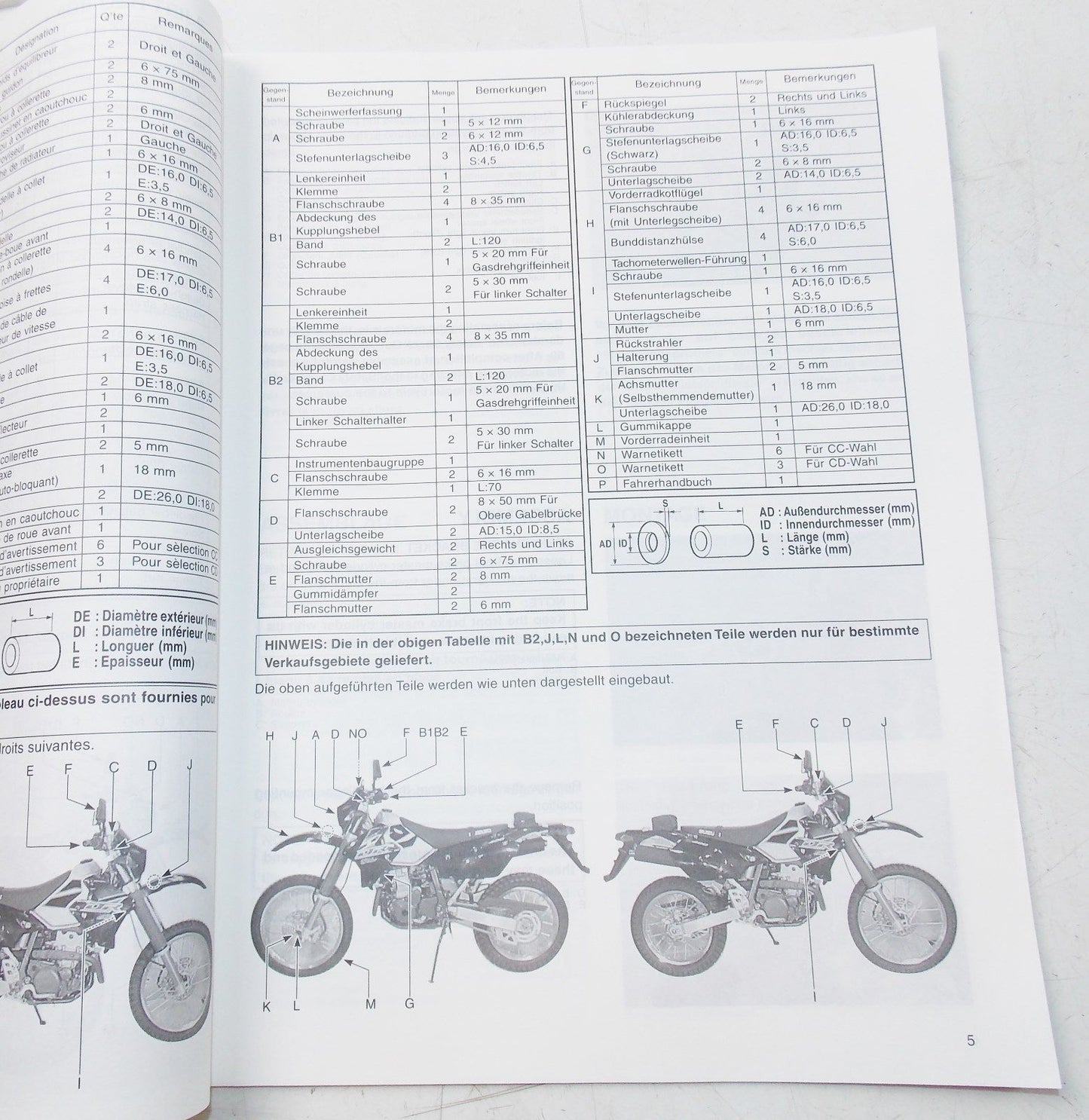 USED SUZUKI 2000 SET-UP MANUAL DR-Z400SY 99505-01200-011 - MotoRaider