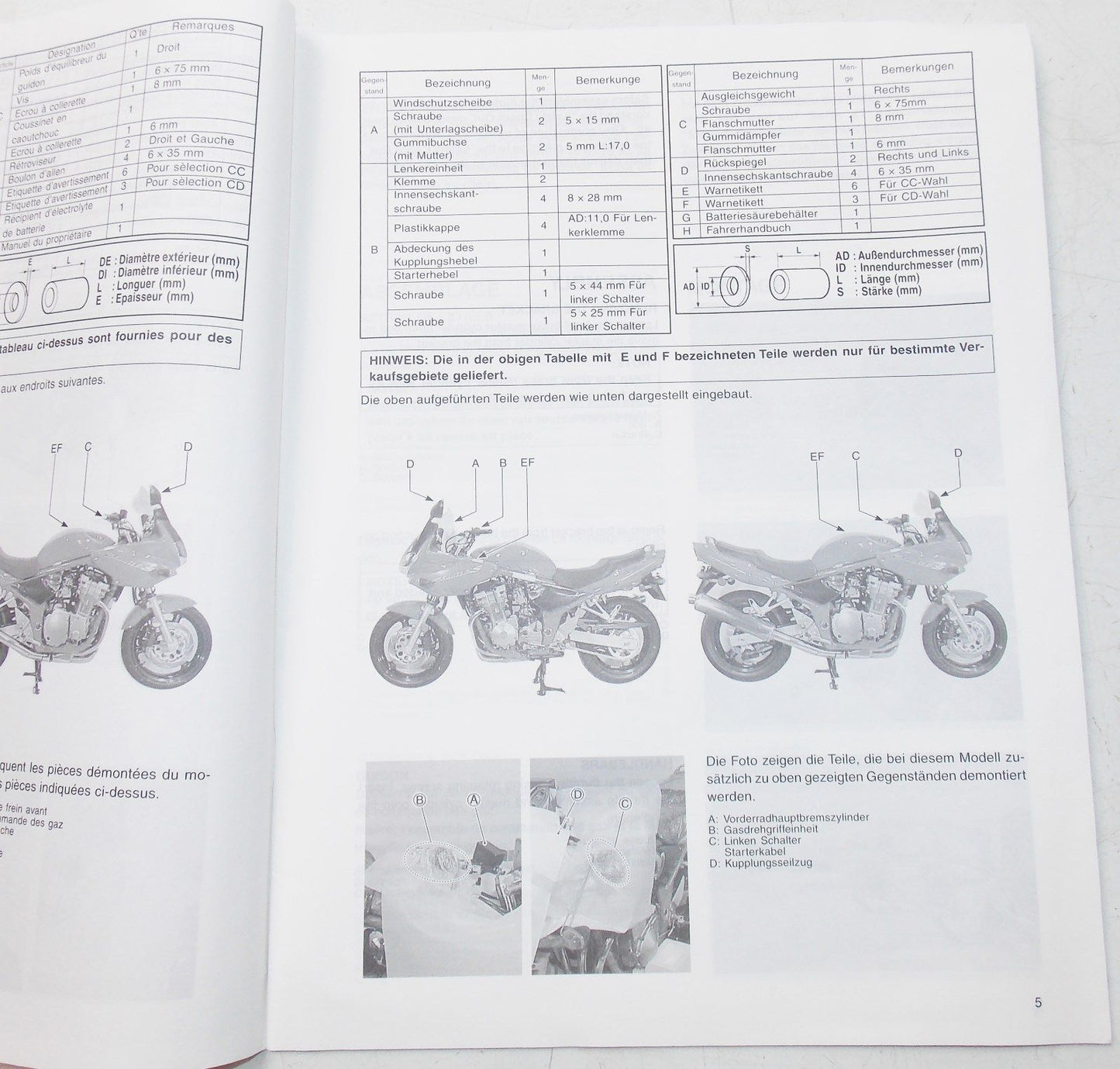 USED SUZUKI 1999 SET UP MANUAL GSF600SY/SUY 99505-01170-011 - MotoRaider