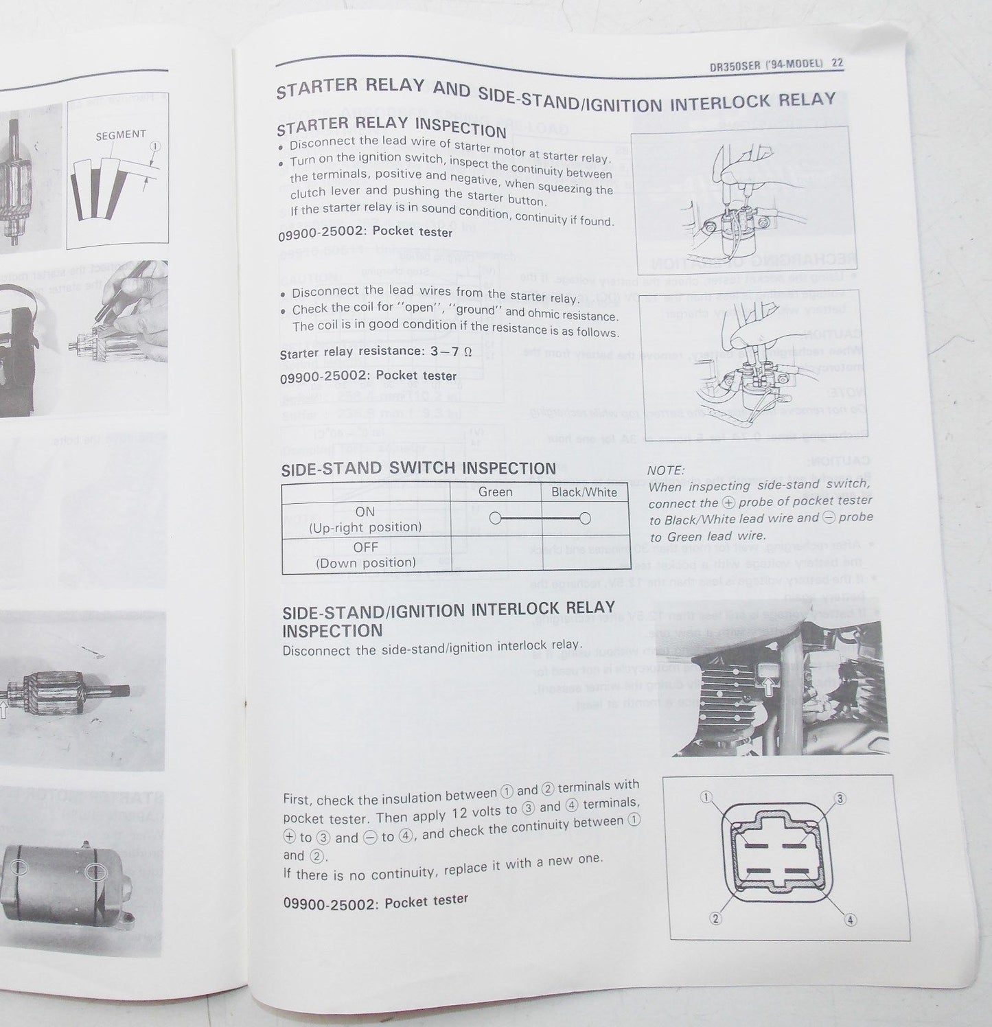 USED SUZUKI 1993 SUPPLEMENTARY SERVICE MANUAL DR350SE 99501-43030-01E - MotoRaider
