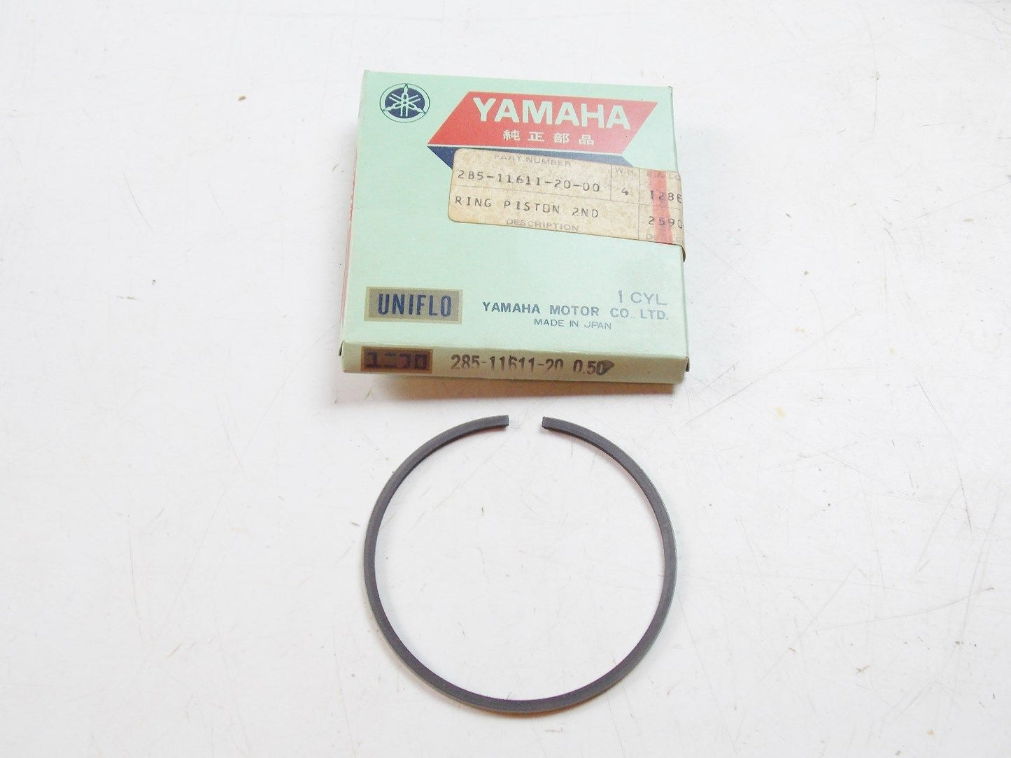 NOS YAMAHA 1969 1970 1971 PISTON RING 2ND O/S 0.50 DT1 285-11611-20 - MotoRaider