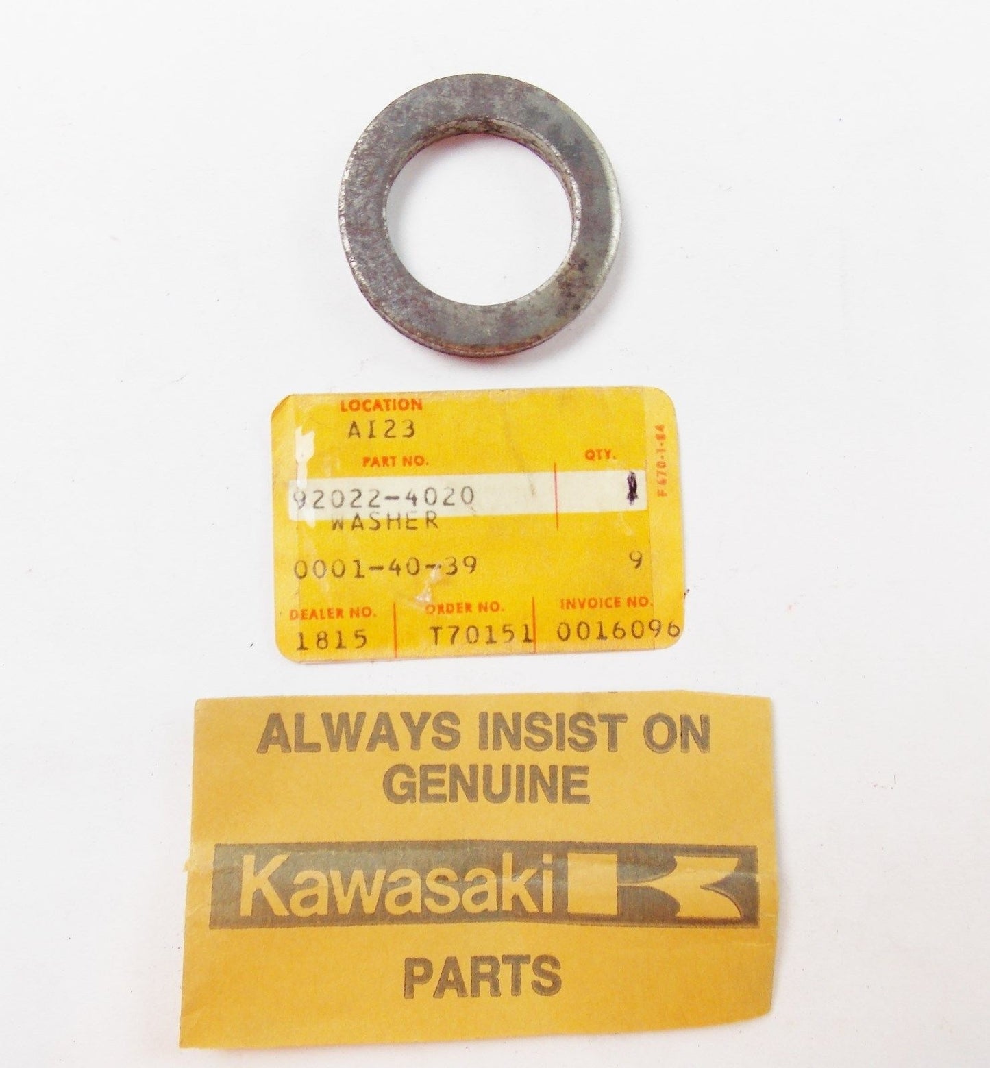 NOS KAWASAKI 1981 1982 1983 REAR BRAKE WASHER KLT200 KLT250 92022-4020 - MotoRaider