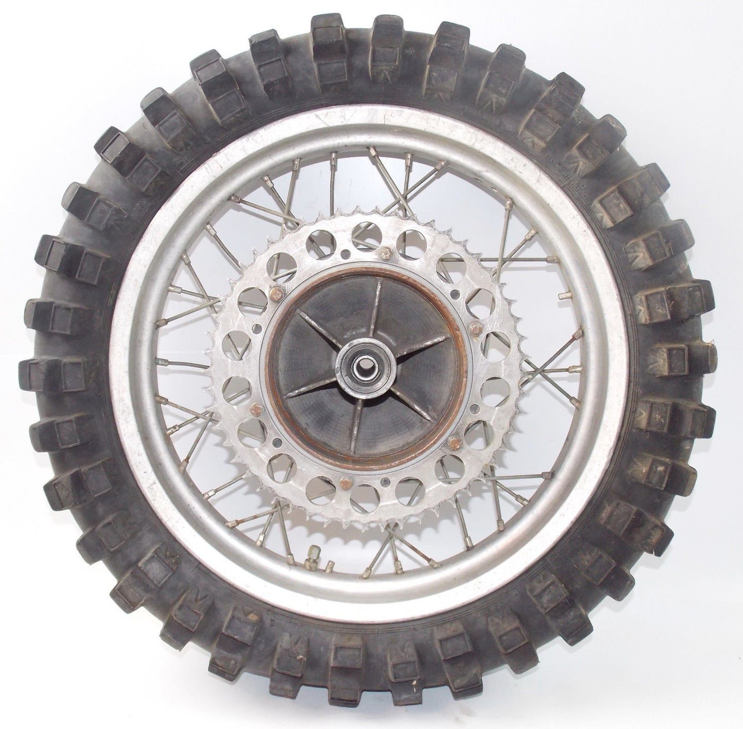 1970'S HUSQARNA 18" REAR WHEEL RIM TIRE SPROCKET 56 TEETH CR WR 250 450 360 - MotoRaider
