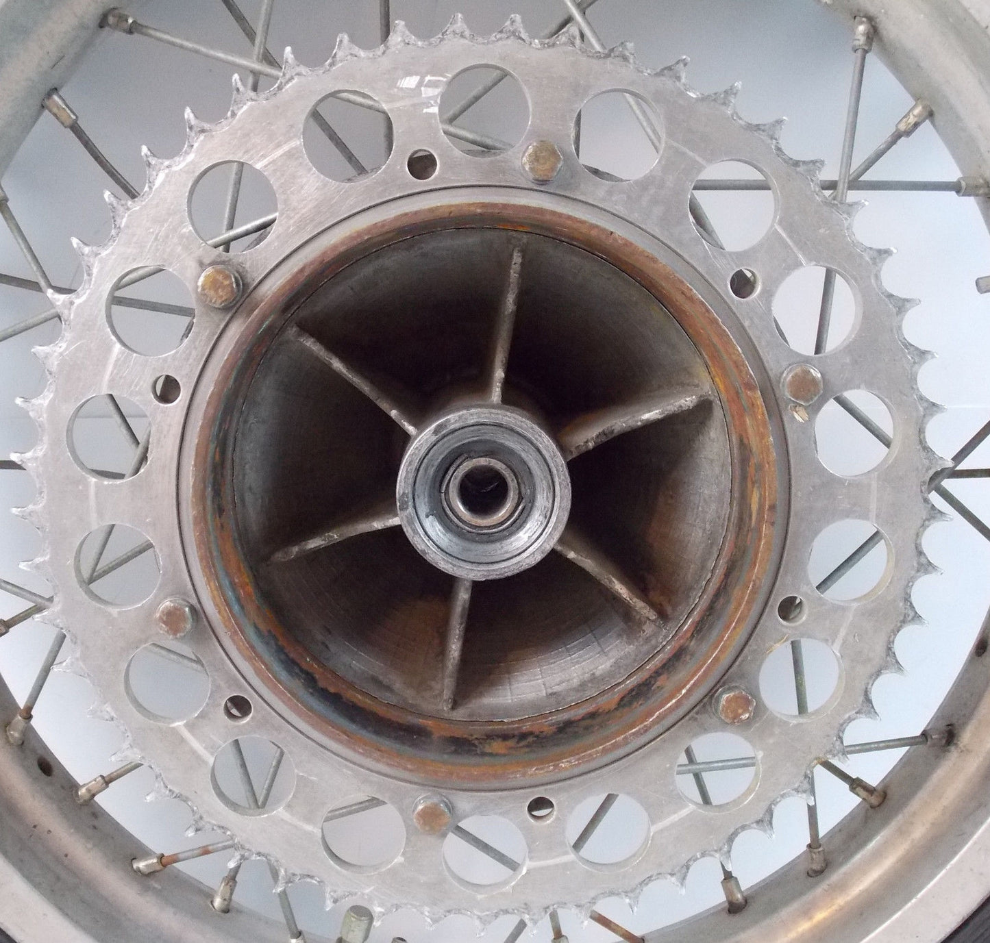 1970'S HUSQARNA 18" REAR WHEEL RIM TIRE SPROCKET 56 TEETH CR WR 250 450 360 - MotoRaider