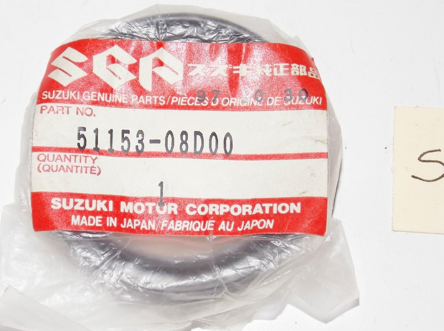 NOS OEM SUZUKI 1987 2012 VS1400 GSX1100 GSX600 KATANA GSX-R750 SEAL 51153-08D00 - MotoRaider