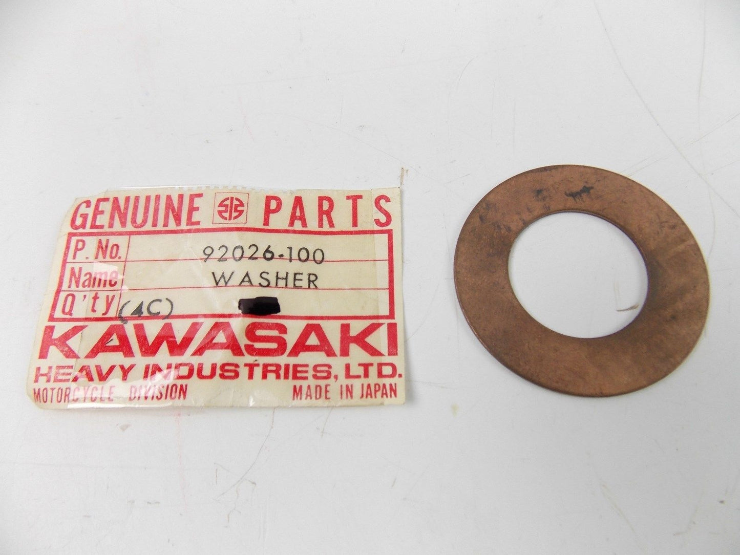 NOS KAWASAKI 1974 1975 1976 1977 1978 THRUST WASHER KZ400 92026-100 - MotoRaider