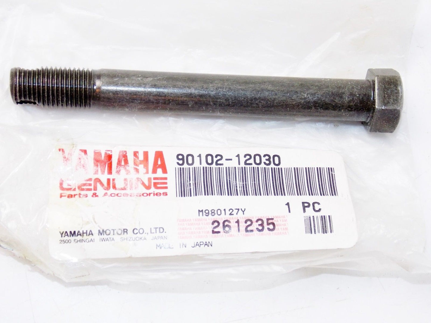 NOS YAMAHA 1978-2011 BRAVO EXCEL III ENTICER ET340B BOLT WITH HOLE 90102-12030 - MotoRaider