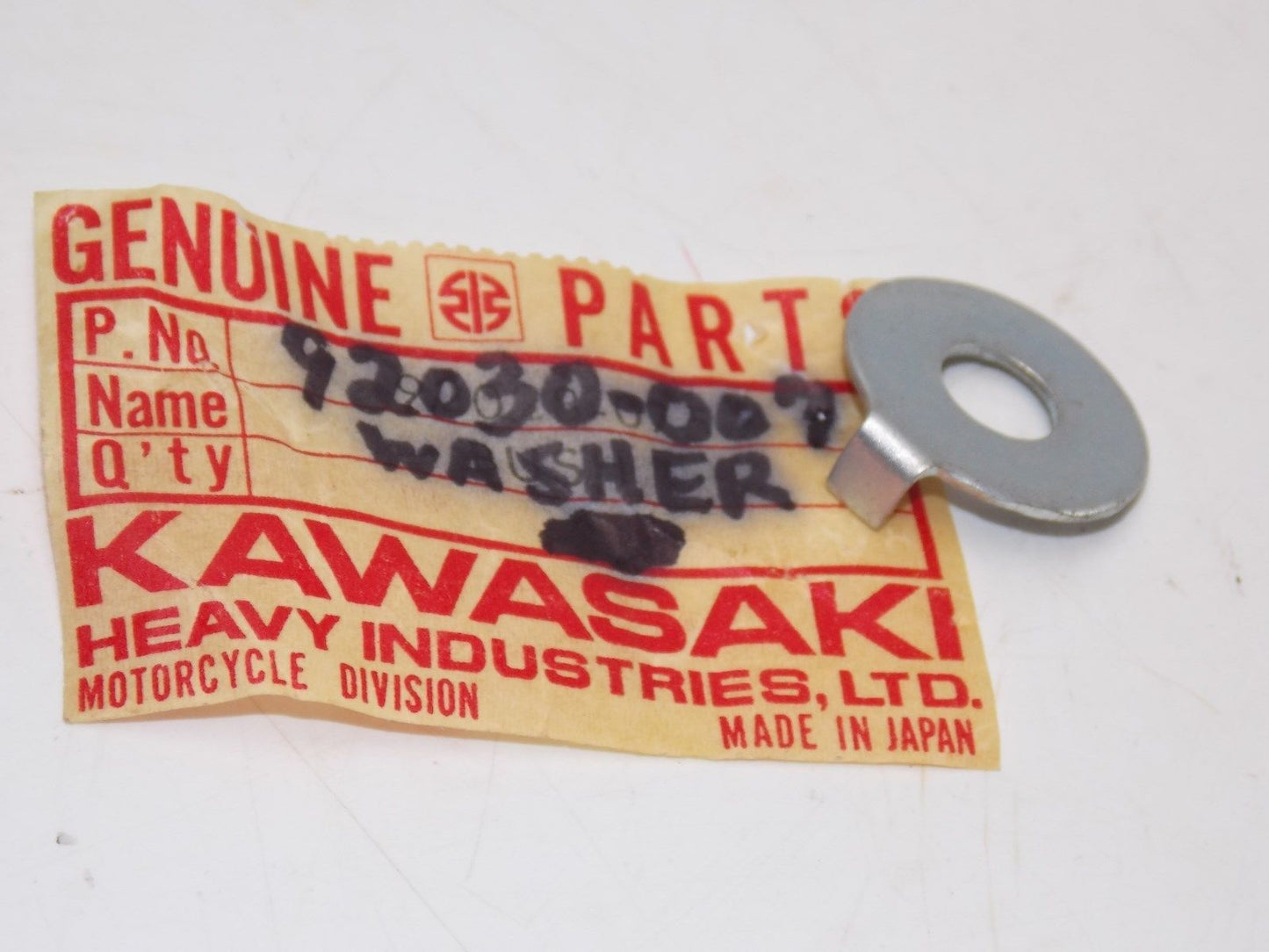 NOS KAWASAKI 1969-1975 LOCK WASHER 8MM (TWO) G3 G5 92030-007 - MotoRaider