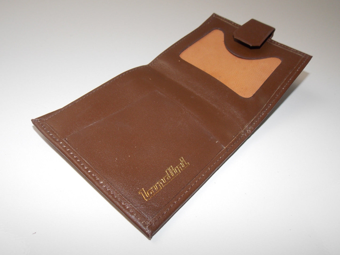1970'S LANDINI TRACTOR BROWN LEATHER WALLET 90x90mm MONEY HOLDER TESTA CALDA - MotoRaider