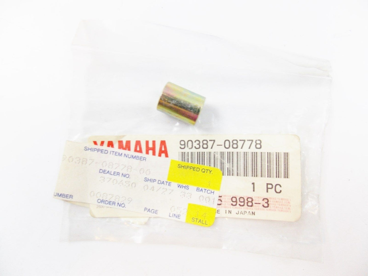 NOS OEM YAMAHA 1978-2001 DOWEL PIN EC440/440 CS440 ET410/340 90387-08778 - MotoRaider