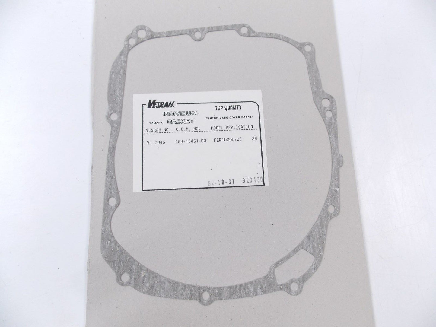 NOS OEM 1985-1998 VESRAH GASKET VL-2045 FOR YAMAHA FZR1000 FZ750 2GH-15461-00 - MotoRaider