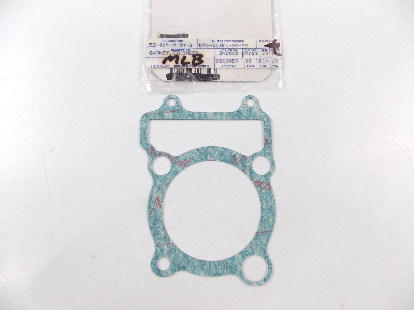 NOS 0EM 1982 1983 YAMAHA CYLINDER GASKET XT125 5N0-11351-00 - MotoRaider