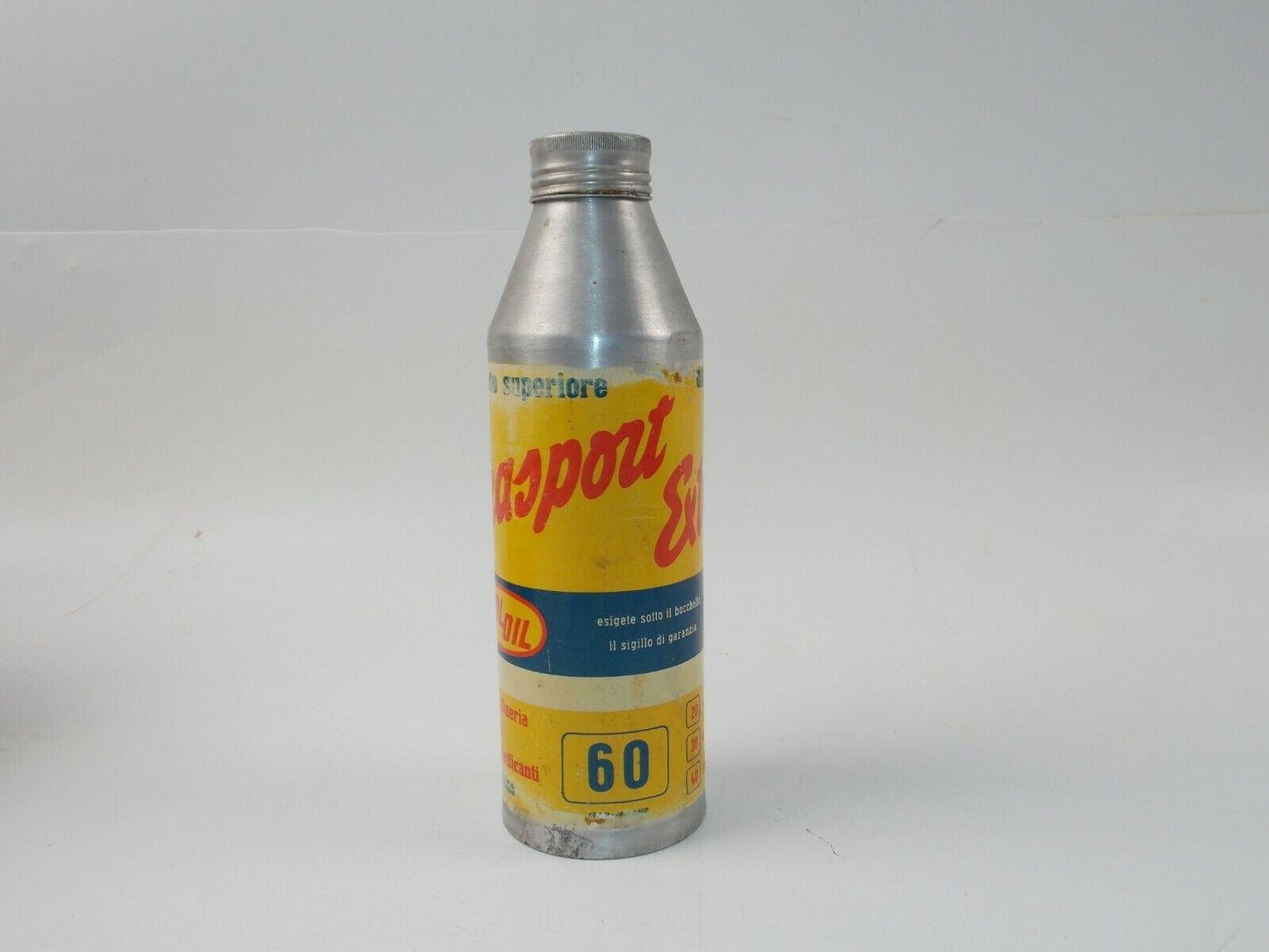 1950's ROL-OIL EXTRASPORT ALUMINUM ALLOY OIL CAN TIN ITALIAN FERRARI LANCIA ALFA - MotoRaider