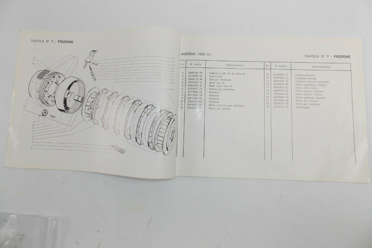 OEM 1970's LAVERDA 1000cc PARTS MANUAL DIAGRAM BOOK MOTOR CHASSIS ITALIAN - MotoRaider