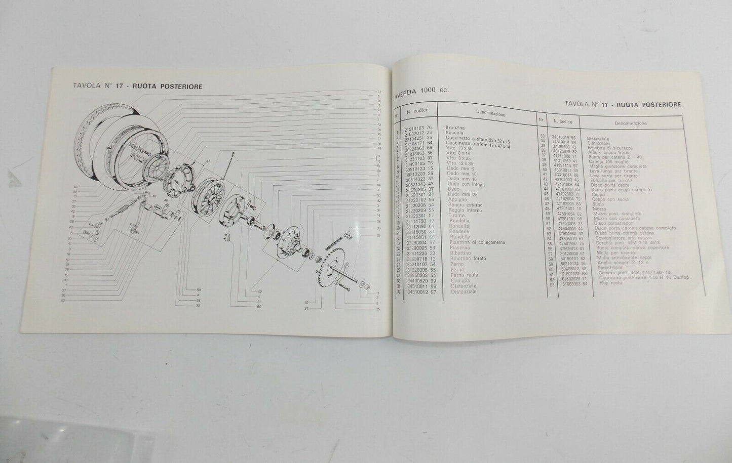 OEM 1970's LAVERDA 1000cc PARTS MANUAL DIAGRAM BOOK MOTOR CHASSIS ITALIAN - MotoRaider