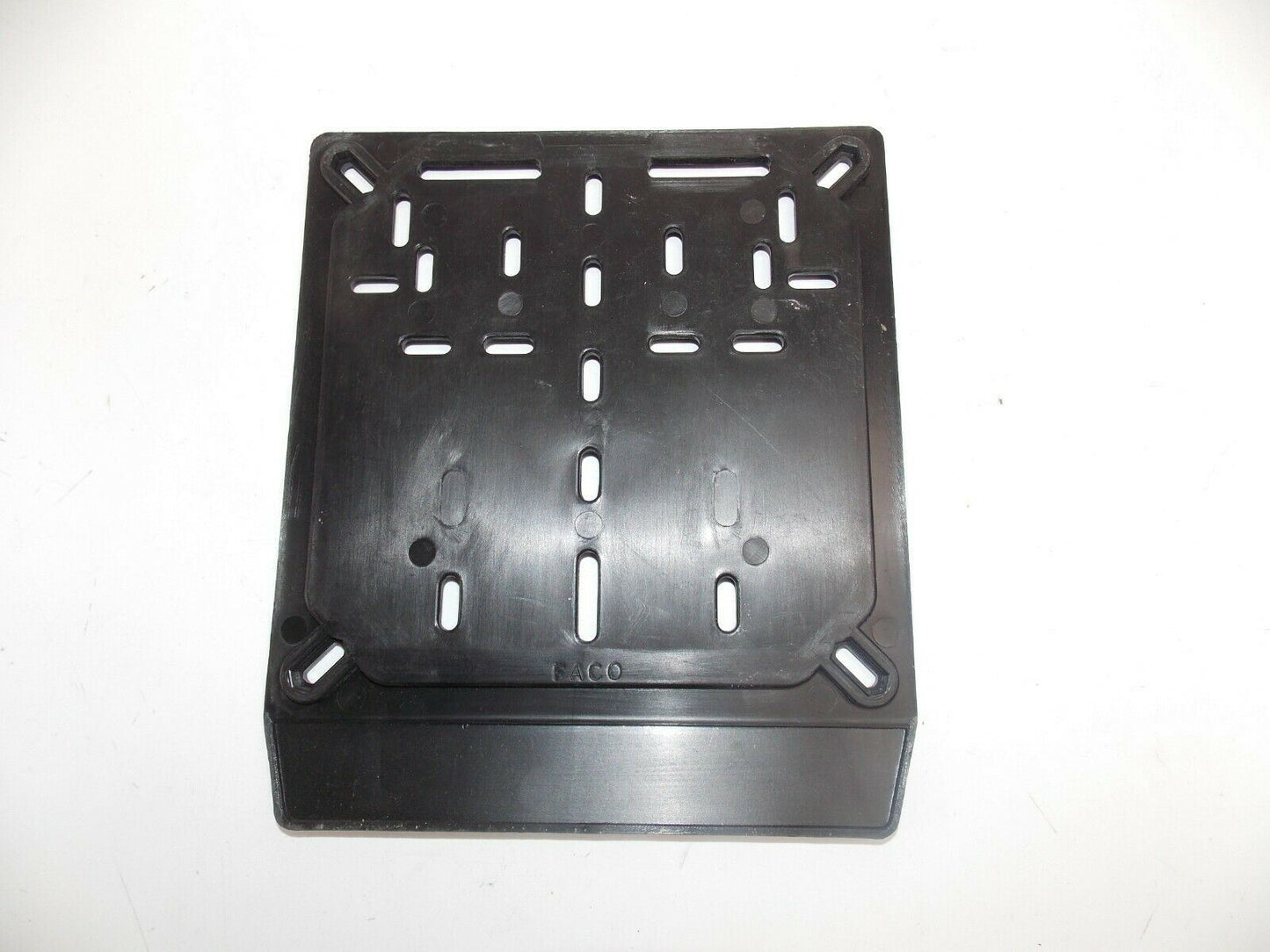 1980's ITALY LICENSE PLATE HOLDER MOTORCYCLE 180x180mm BLACK PLASTIC MV LAVERDA - MotoRaider
