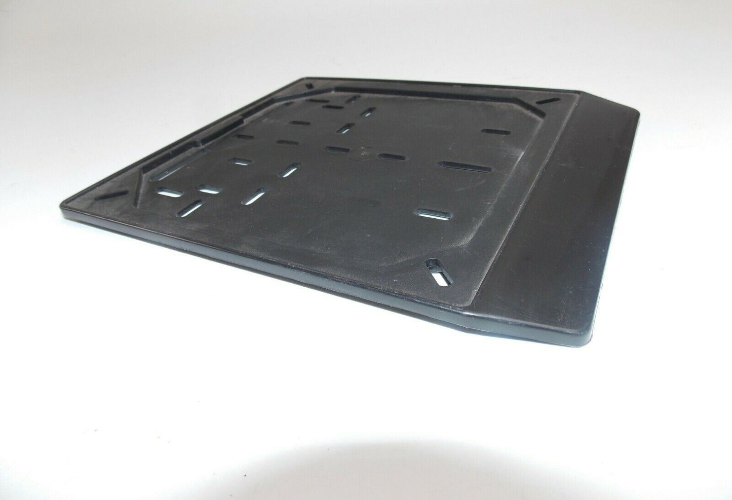 1980's ITALY LICENSE PLATE HOLDER MOTORCYCLE 180x180mm BLACK PLASTIC MV LAVERDA - MotoRaider
