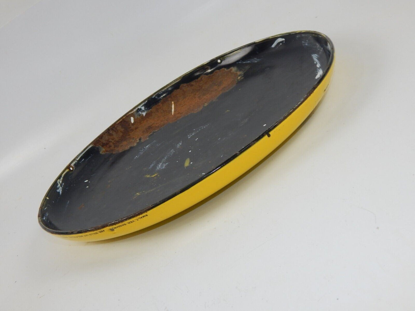 1950's ORIGINAL "BIRRA WHURER QUALITA" BEER BUTTON SIGN ENAMEL PORCELAIN D=17.5" - MotoRaider