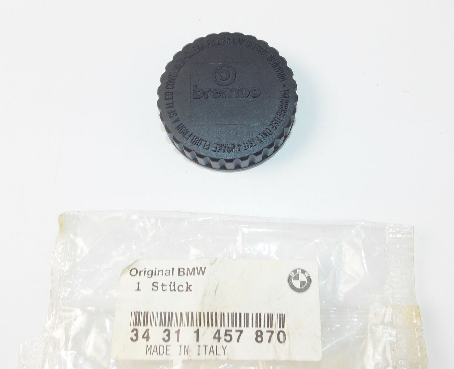 NOS 1984-1997 BMW K100/1100/75 REAR BRAKE FLUID MASTER COVER LID CAP 34311457870 - MotoRaider