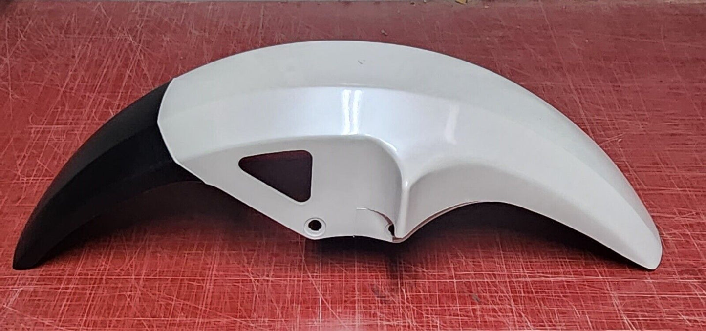 OEM SUZUKI 1983-1986 PEARL WHITE FRONT FENDER GS550 GSX550 53111-43400-13L - MotoRaider