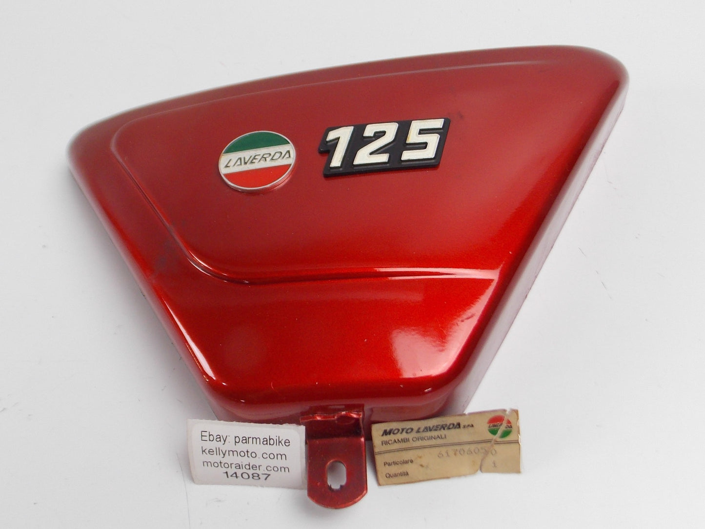 OEM LAVERDA LZ 125 175 FRAME CHASSIS LH SIDE COVER PANEL RED 61706050 61 706 050 - MotoRaider