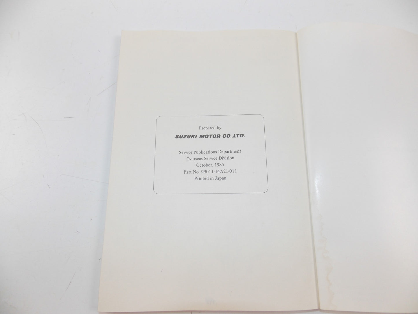 10/1985 OWNER MANUAL CATALOG SUZUKI DR600S ENGLISH ITALIAN FRENCH 9901-14A21-011 - MotoRaider