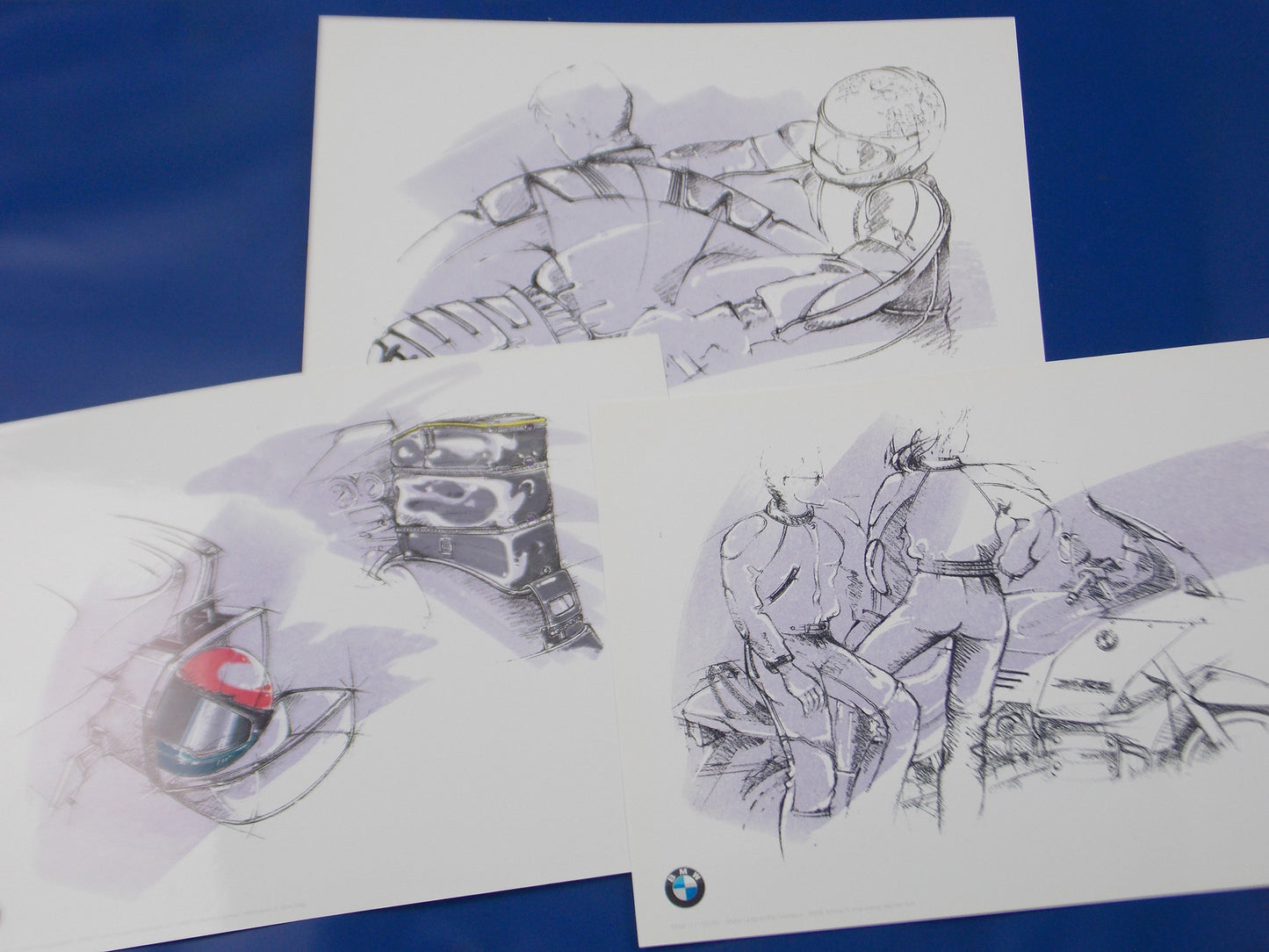 ORIGINAL BMW 1993 R1100RS DEALER SALES BROCHURE TECHNICAL ART GERMAN ENGLISH - MotoRaider