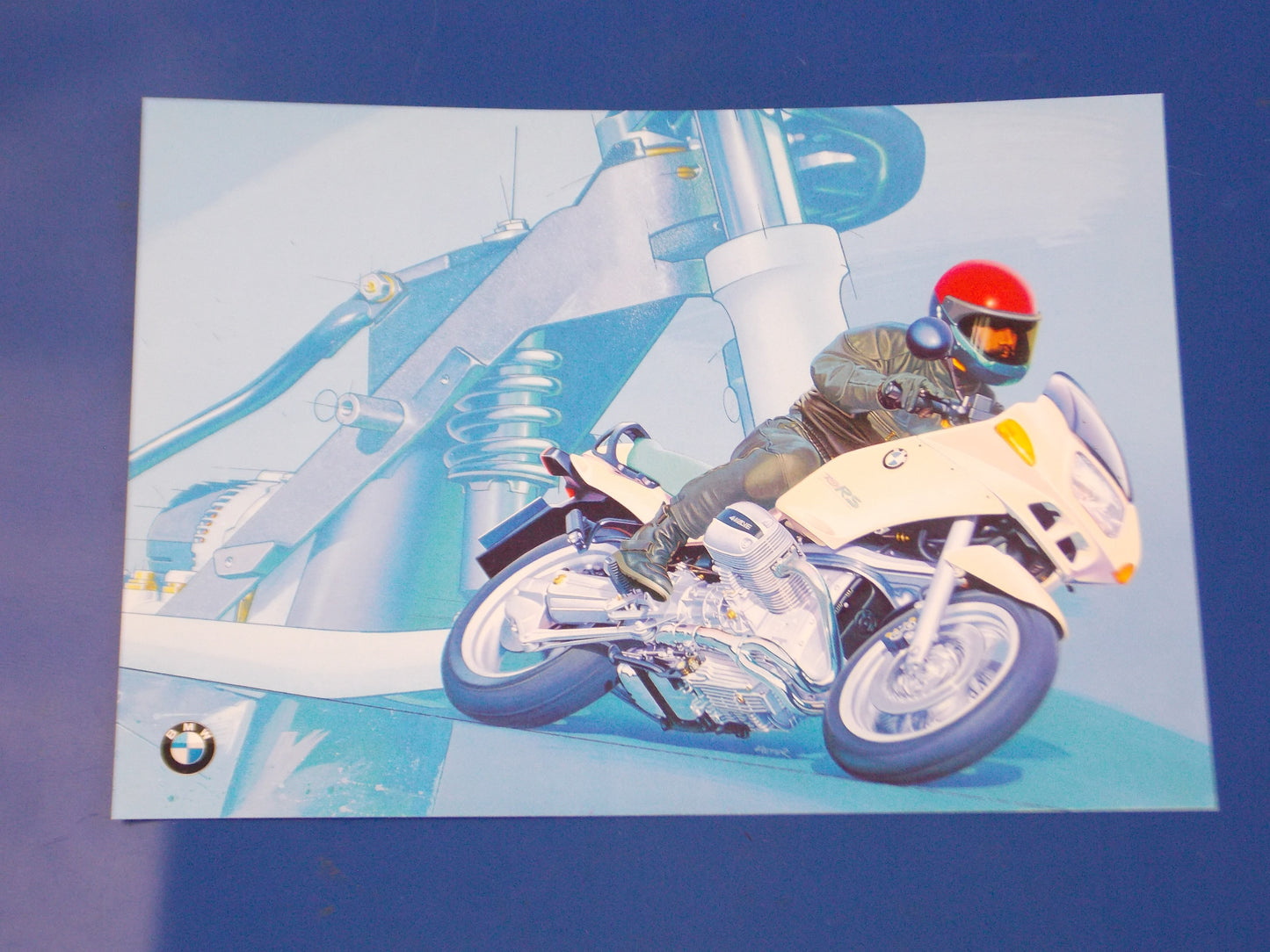 ORIGINAL BMW 1993 R1100RS DEALER SALES BROCHURE TECHNICAL ART GERMAN ENGLISH - MotoRaider