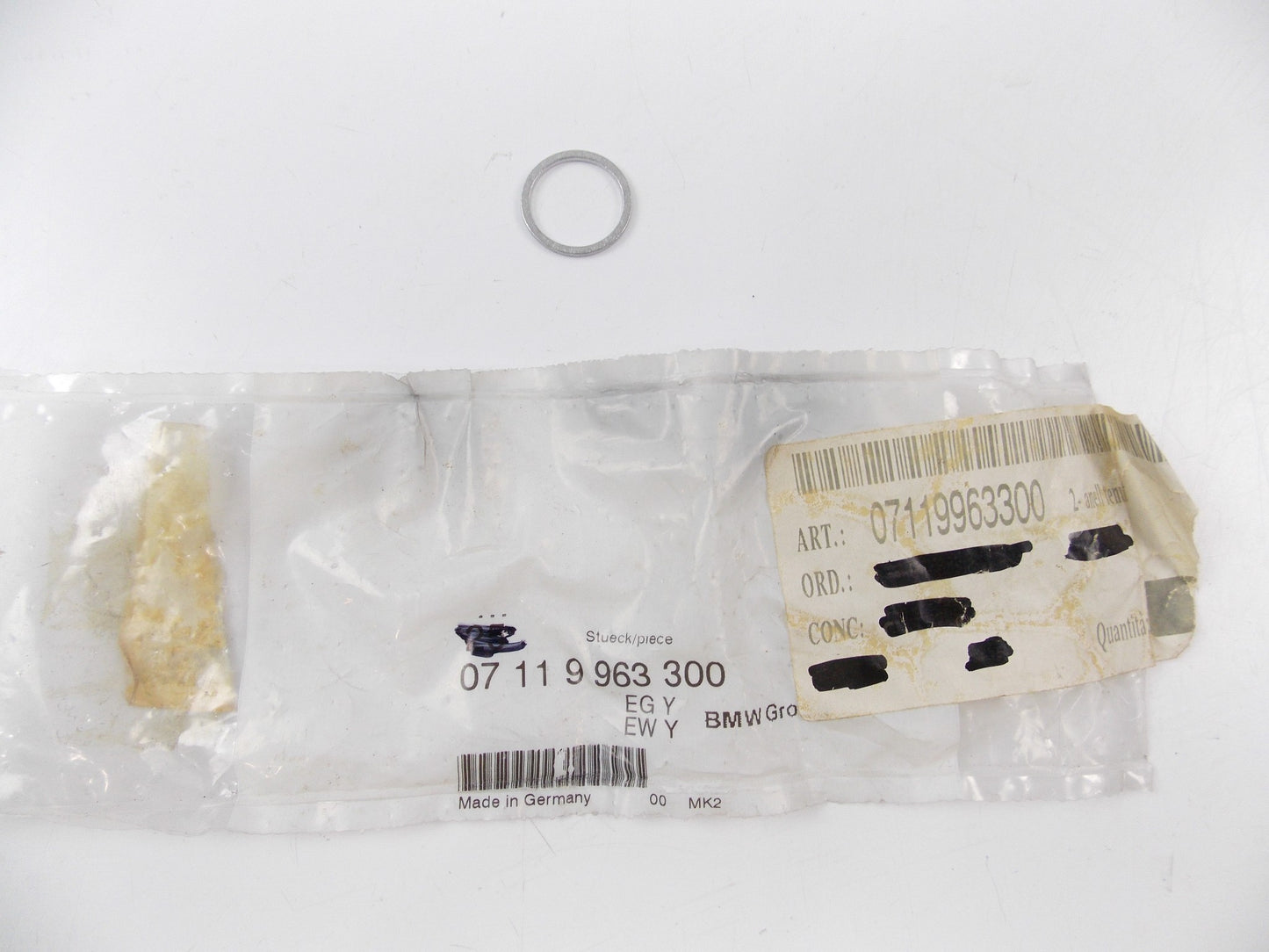 NOS OEM BMW 2005-2009 HP2 | 2009-2017 S 1000 GASKET RING 07119963300 - MotoRaider