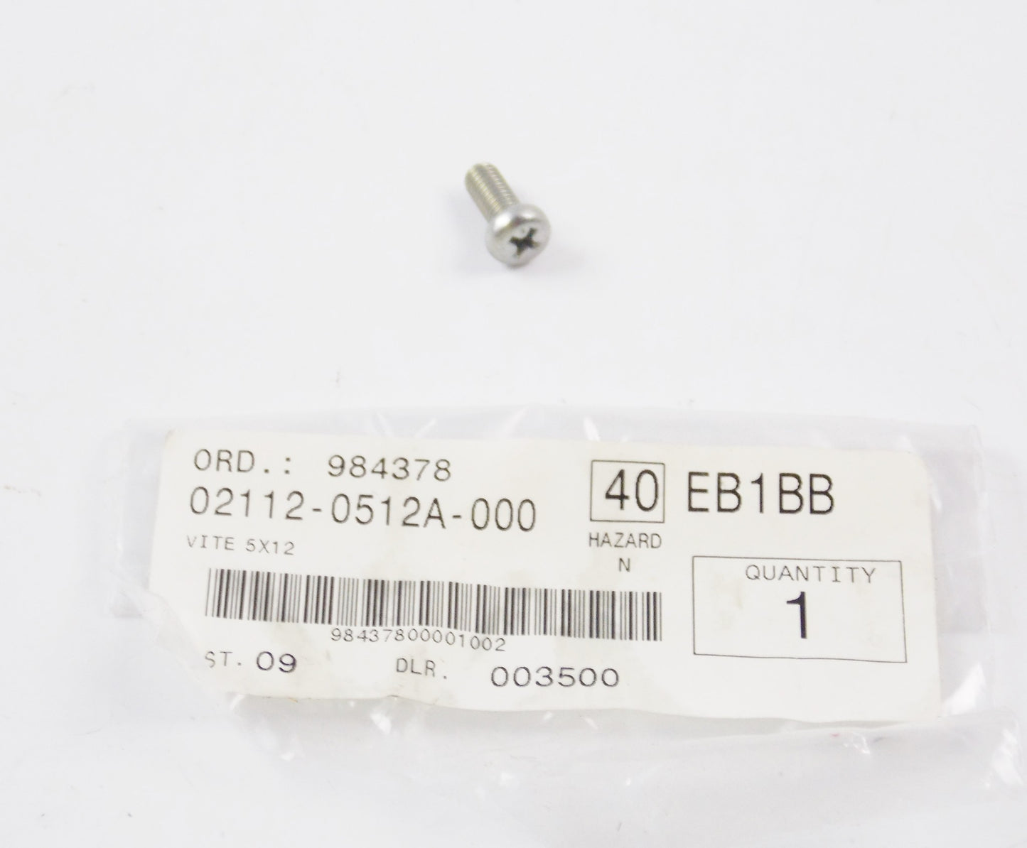 NOS SUZUKI VL800 / FL125 / UH200 SCREW 02112-0512A-000 - MotoRaider