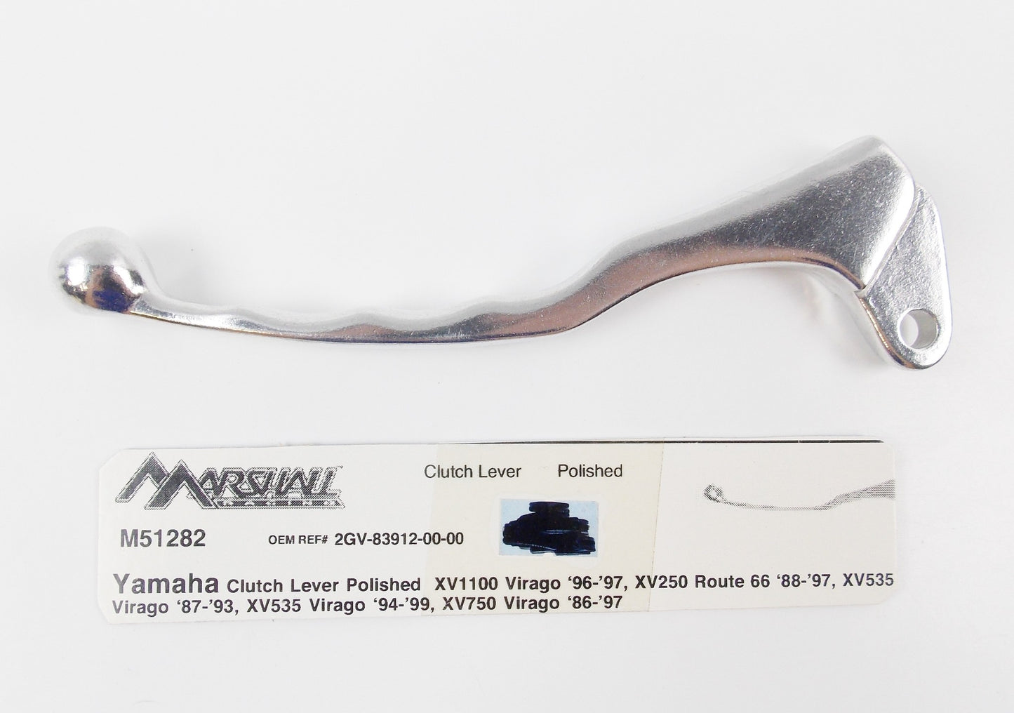 LH CLUTCH LEVER POLISHED YAMAHA 1996-97 VIRAGO XV1100 M51282 | 2GV-83912-00 - MotoRaider
