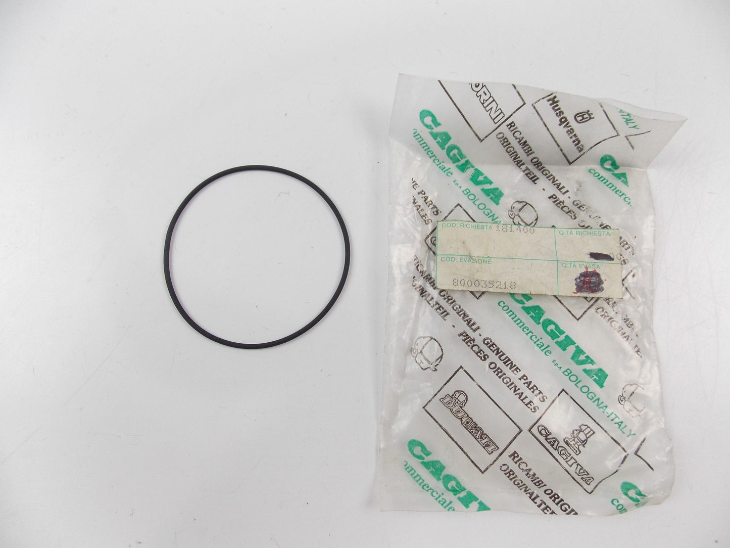 NOS OEM CAGIVA 1993 ROADSTER 521 CYLINDER HEAD O-RING GASKET 800035218 - MotoRaider