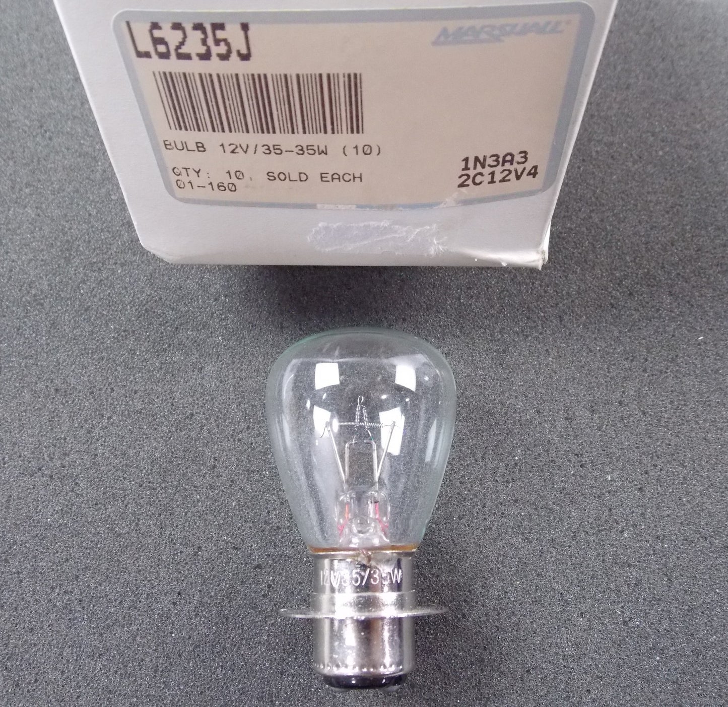 KIMPEX BULB LAMP 12V 35/35W BASE P15D-3 DOUBLE CONTACT 15mm 01-160 L6235J A7027 - MotoRaider