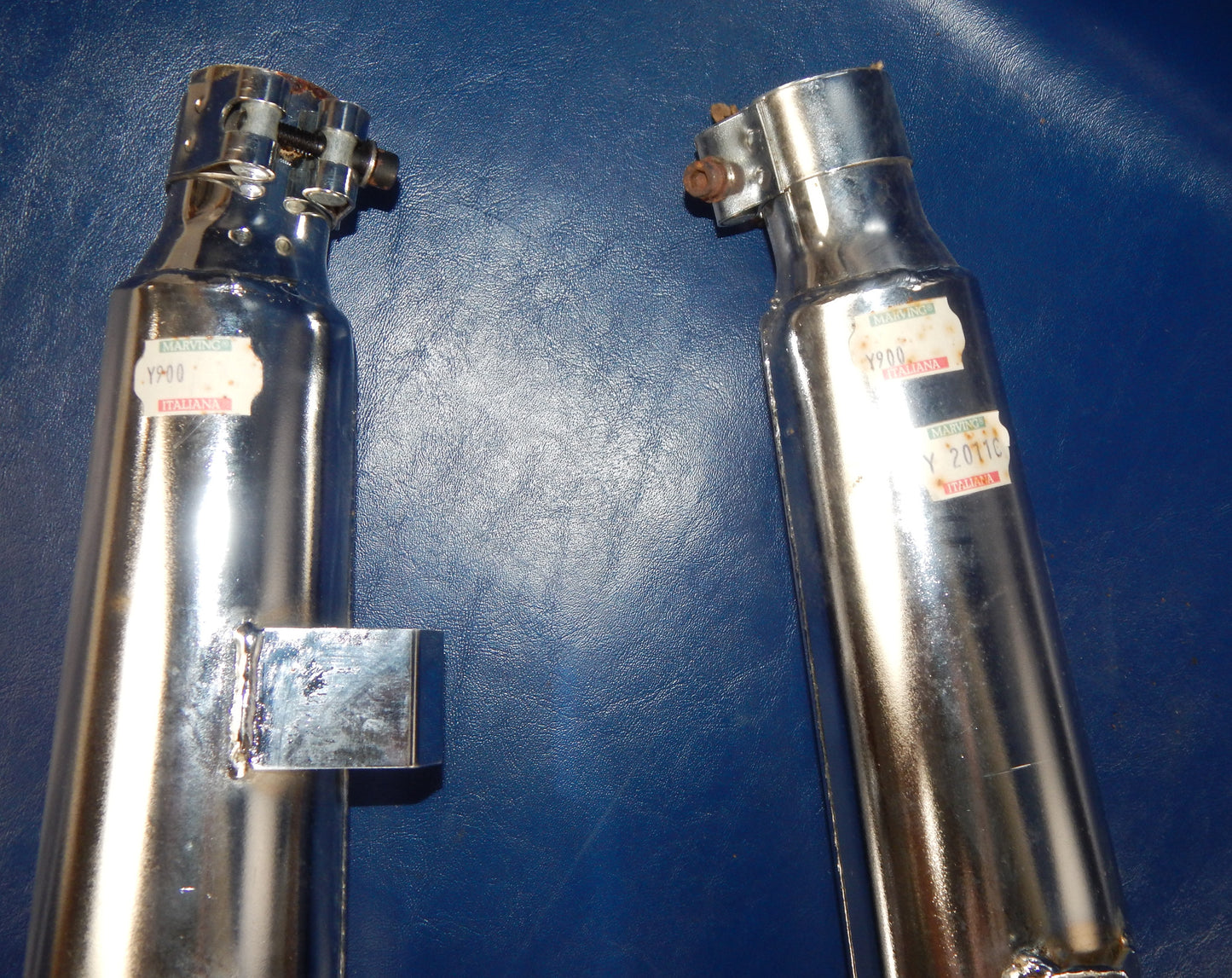 MARVING CHROME RIGHT/LEFT EXHAUST MUFFLER PIPE SILENCER YAMAHA 80's XJ900 Y2011C - MotoRaider