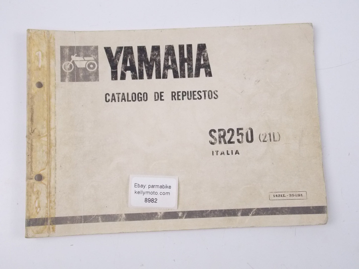 OEM YAMAHA SR250 SPANISH PARTS CATALOG BOOK MANUAL PAMPHLET 1421L-354S1 - MotoRaider