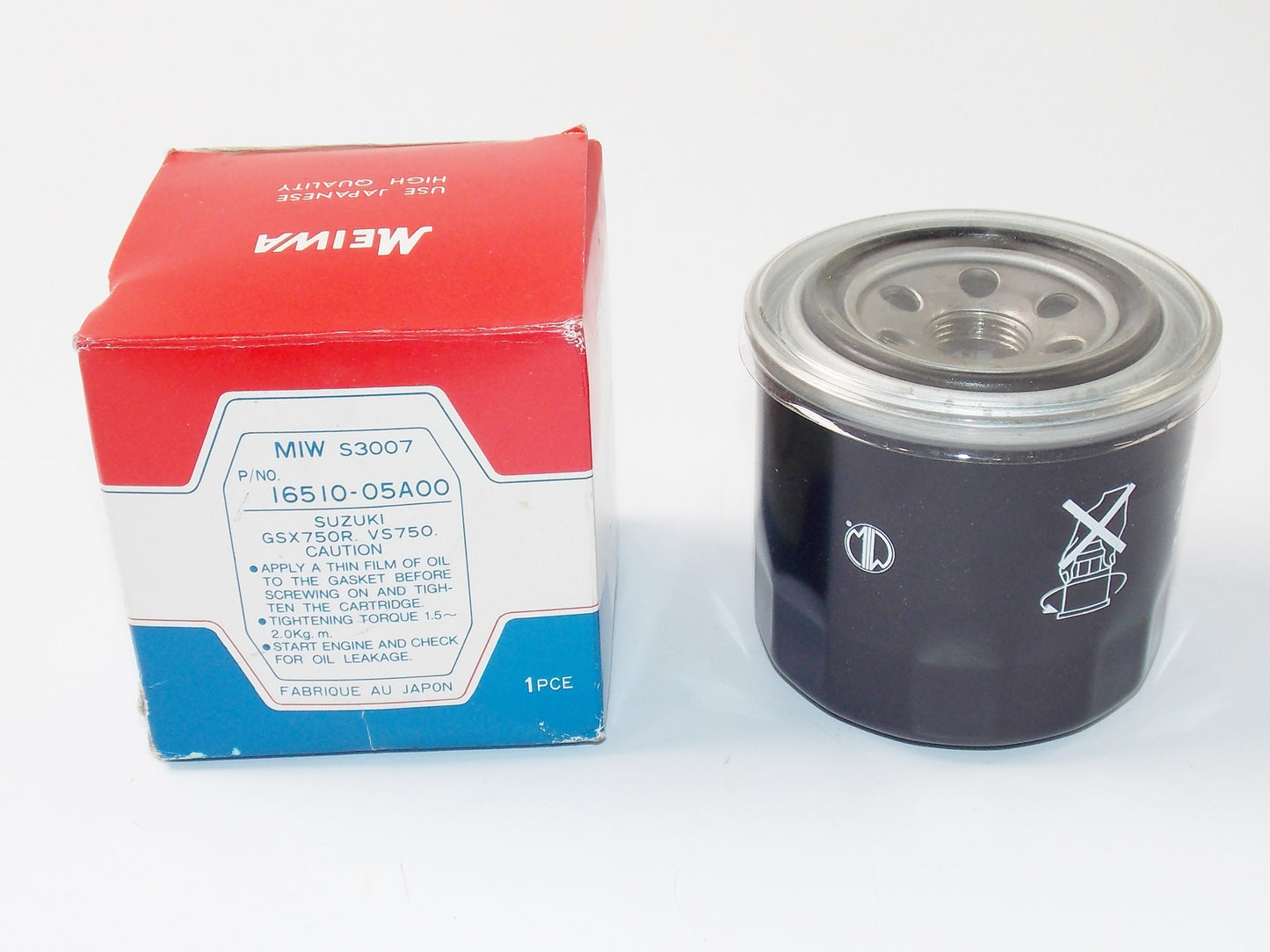 NOS OEM MEIWA OIL FILTER SUZUKI 1985-1987 GSX-R750 1985-1991 VS750 16510-05A00 - MotoRaider