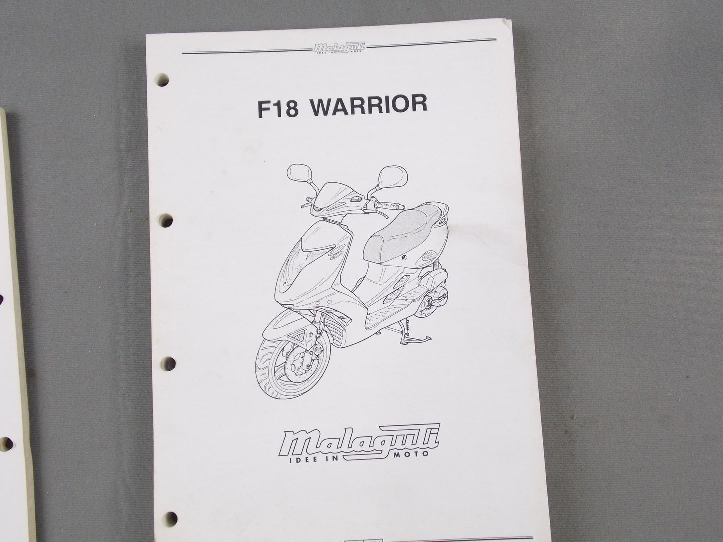 MALAGUTI 2000-11 F18 125/150 WARRIOR ELECTRIC SYSTEM TROUBLE TROUBLE MANUAL BOOK - MotoRaider