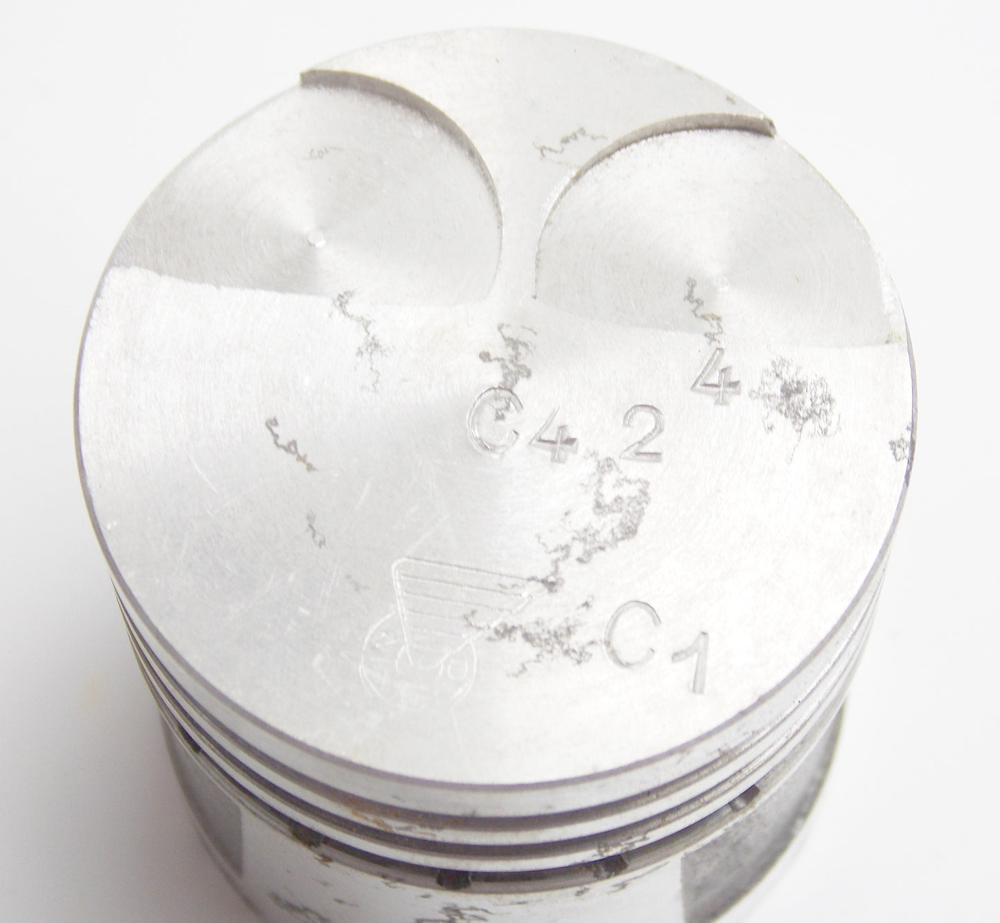 NOS DINAMIN PISTON+RINGS+PIN+CLIPS SET CPL.D. 42.4 mm DUCATI 60 cc MINI BIKE - MotoRaider