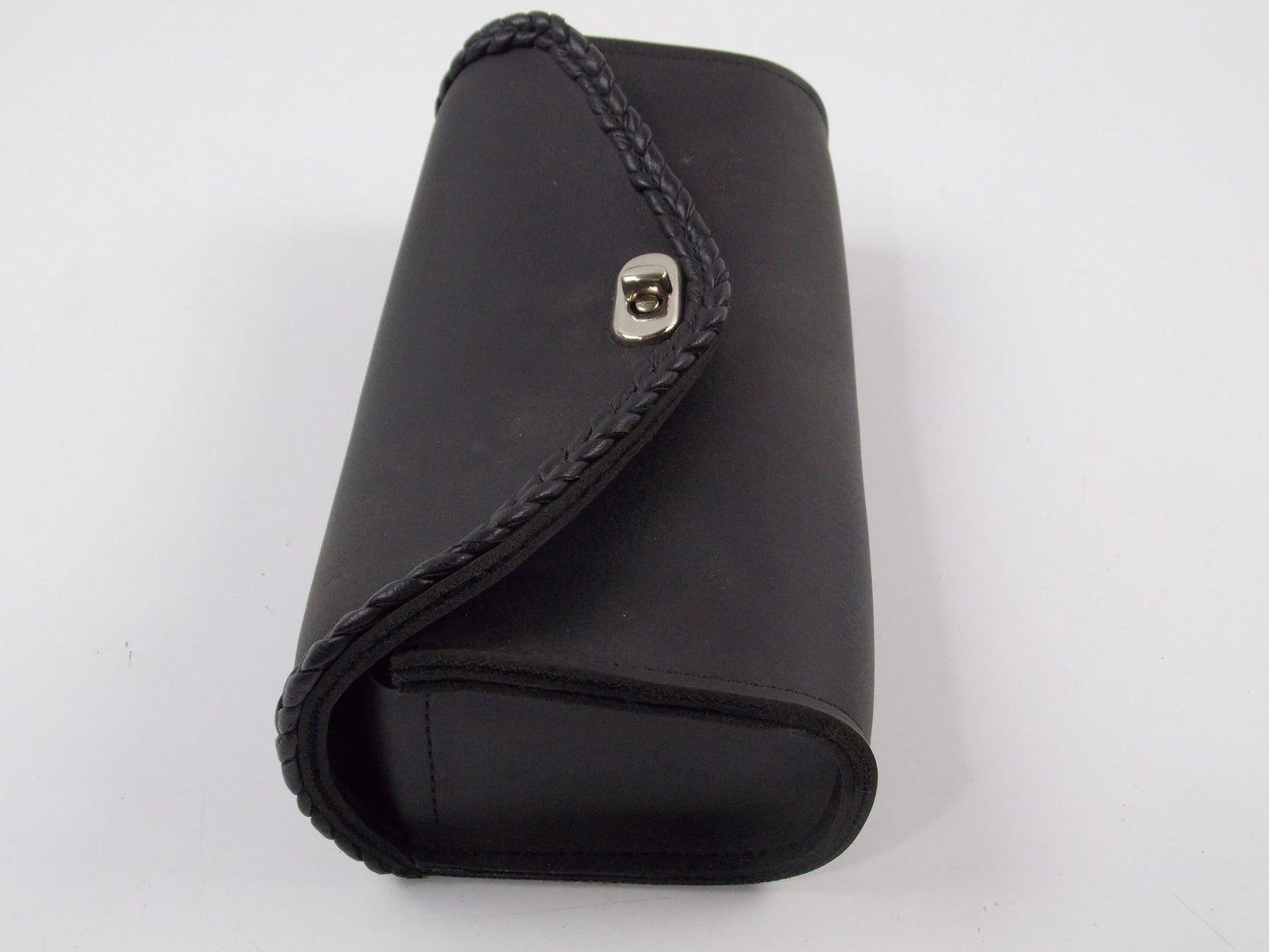 MOTORCYCLES BLACK LEATHER TOOLS BAG POUCH WIDTH 3" HEIGHT 5" LENGTH 10" HARLEY - MotoRaider