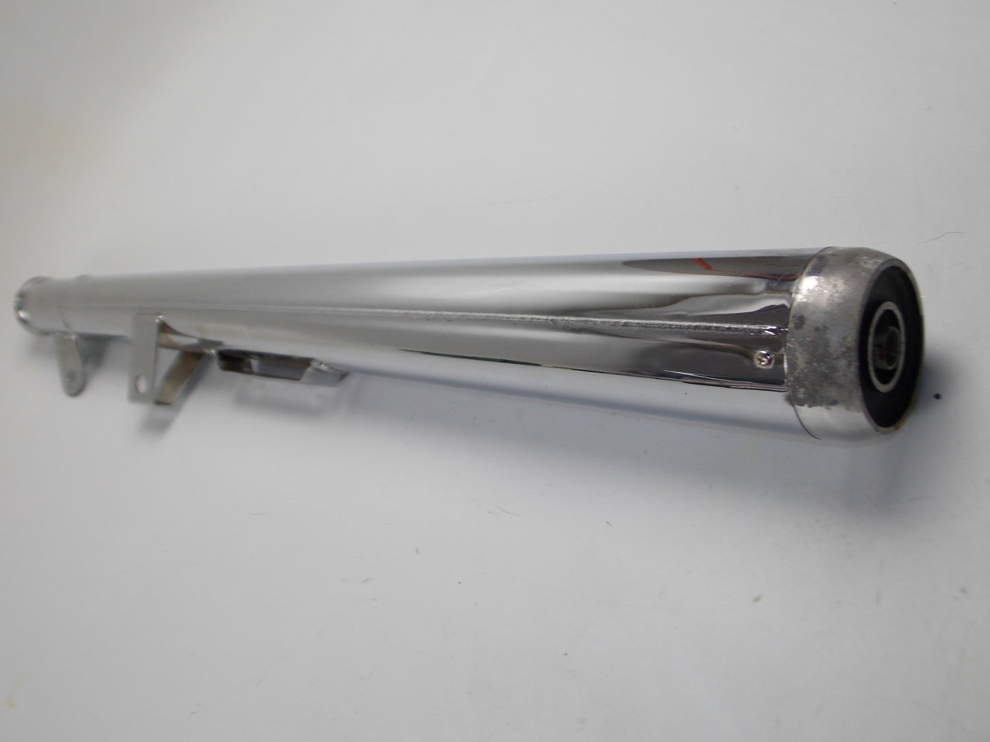 1980's MECADAPO CHROME EXHAUST MUFFLER PIPE SPORT L=720mm THRED D=48mm - MotoRaider