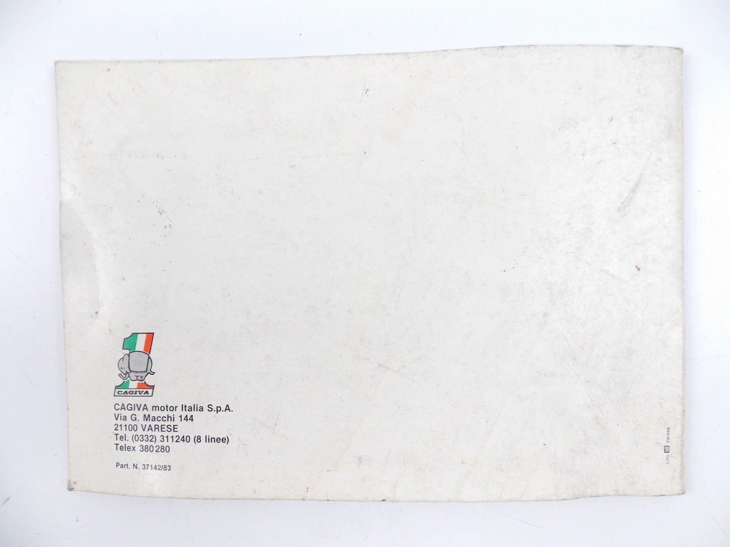 CAGIVA ALETTA ROSSA OWNER MANUAL BOOK CATALOG ITALIAN ENGLISH 37142/83 - MotoRaider