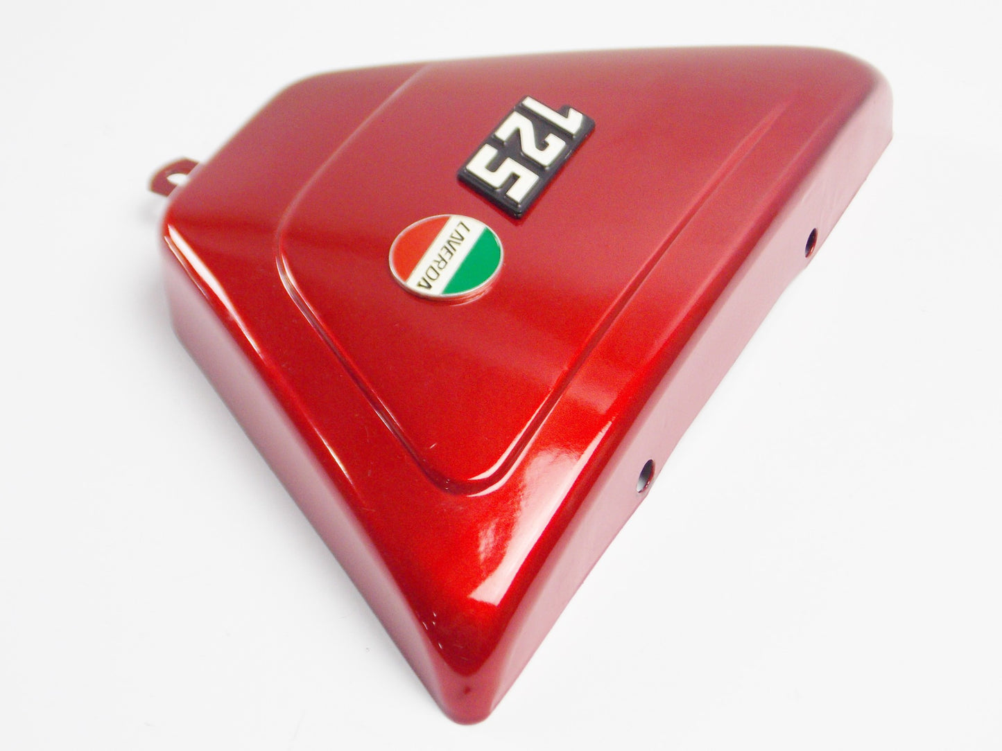 NOS OEM LAVERDA LZ 125 175 CHASSIS FRAME RH SIDE COVER PANEL RED 61706048 - MotoRaider
